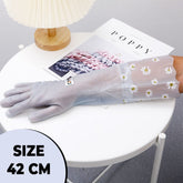 Homestic Pack of 4 Multi-Purpose Hand Gloves For Kitchen Cleaning, Bathroom Cleaning & Gardening|Reusable Gardening Gloves||Non-Slippery & Durable |9051|Jelly Blue